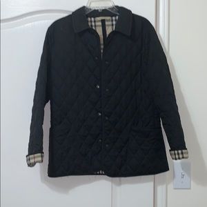 Burberry black diamond quilted jacket/coat